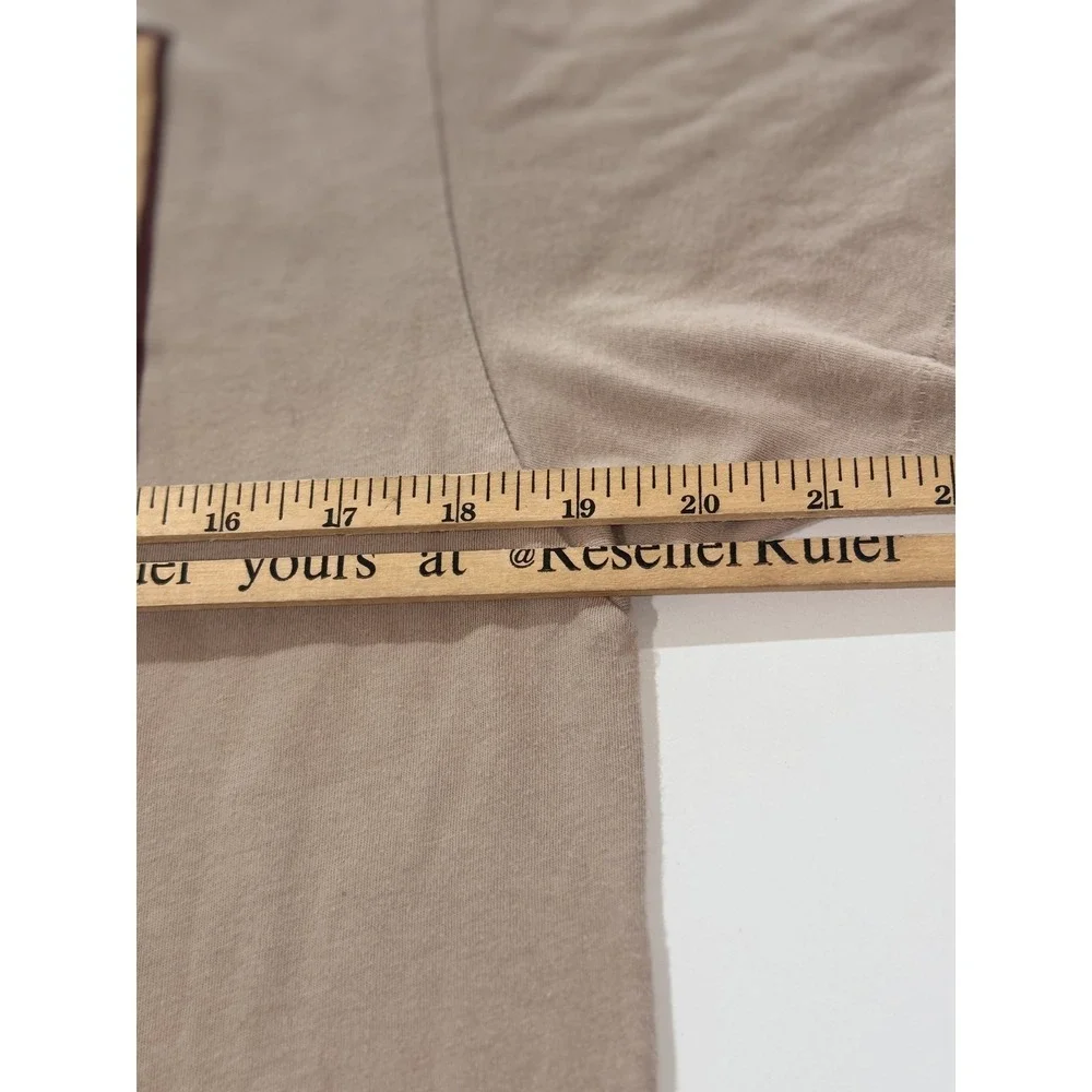 American Apparel Men's L Tan Love Revolution Graphic Print Crew Neck T-Shirt